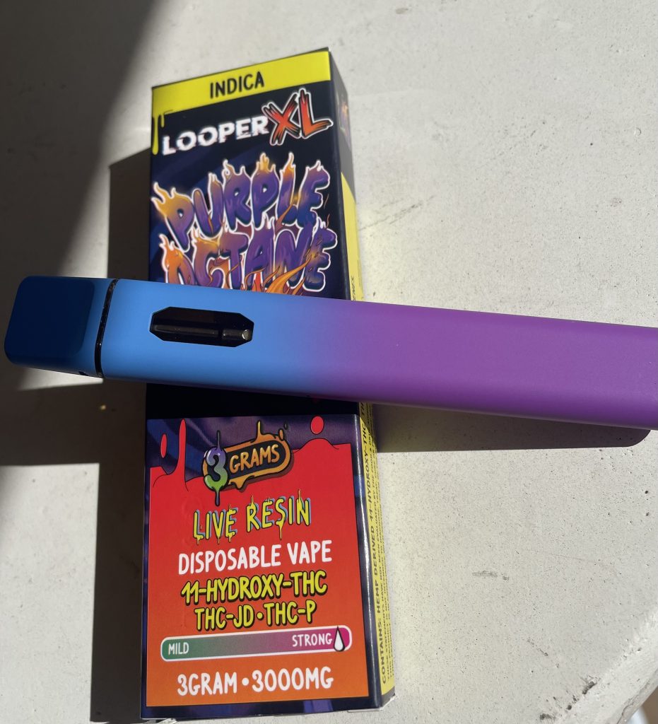 Dimo Hemp Looper XL Purple Octane Disposable Vape Review