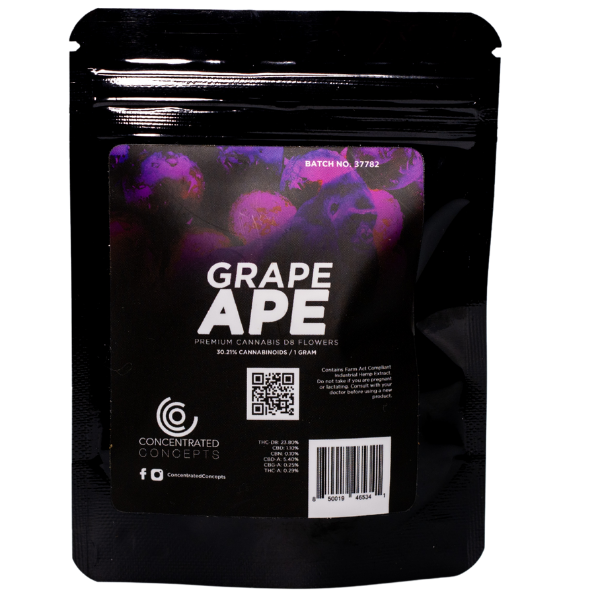 concentrated concepts grape ape d8 flower in bag